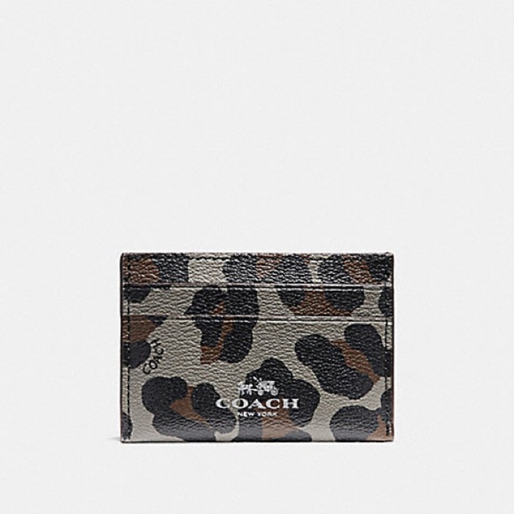 Coach ocelot card case